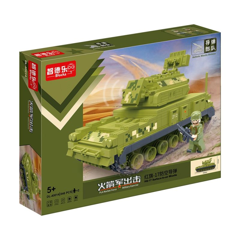 ZHI DELE DL-40014 40014 DL40014 non  TÊN LỬA PHÒNG KHÔNG HONGQI-17 bộ đồ chơi xếp lắp ráp ghép mô hình Military Army Quân Sự Bộ Đội 846 khối