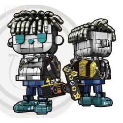 STUBBORN BOUNDARIES W9003 9003 non  PHỐ GANZI HIP-HOP GANZAI bộ đồ chơi xếp lắp ráp ghép mô hình GAMEEEY 357 khối