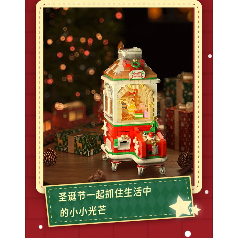 WEKKI 516156 non  MÁY VUỐT GIÁNG SINH bộ đồ chơi xếp lắp ráp ghép mô hình Christmas