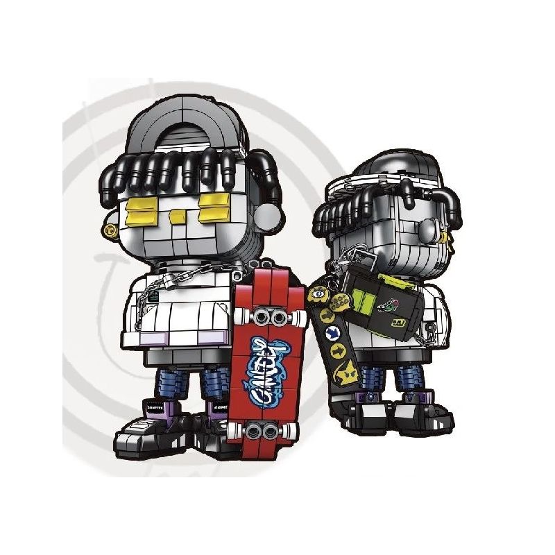 STUBBORN BOUNDARIES W9001 9001 non  ĐƯỜNG PHỐ GANZI TRƯỢT VÁN bộ đồ chơi xếp lắp ráp ghép mô hình GAMEEEY 661 khối