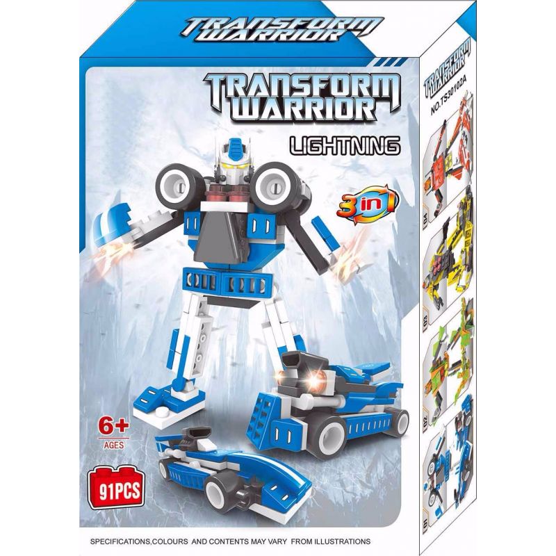 QIAO LE TONG TS30102 30102 non  THAY ĐỔI BIỆT ĐỘI SIÊU LÍNH bộ đồ chơi xếp lắp ráp ghép mô hình Creator Sáng Tạo