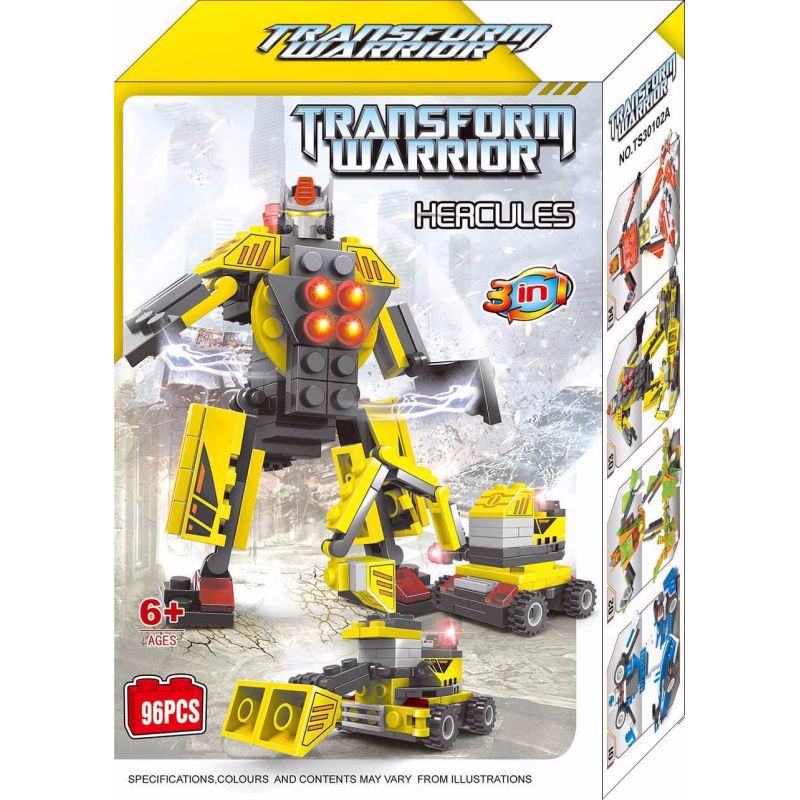 QIAO LE TONG TS30102 30102 non  THAY ĐỔI BIỆT ĐỘI SIÊU LÍNH bộ đồ chơi xếp lắp ráp ghép mô hình Creator Sáng Tạo