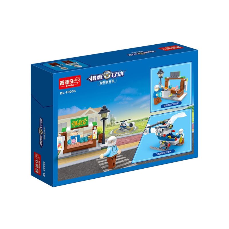 ZHI DELE DL-10006 10006 DL10006 non  TRỰC THĂNG CẢNH SÁT bộ đồ chơi xếp lắp ráp ghép mô hình POLICE 166 khối