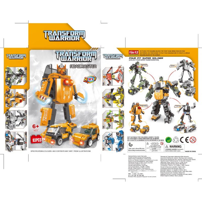 QIAO LE TONG TS30102 30102 non  THAY ĐỔI BIỆT ĐỘI SIÊU LÍNH bộ đồ chơi xếp lắp ráp ghép mô hình Creator Sáng Tạo