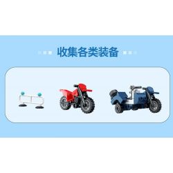ZHI DELE DL-10004 10004 DL10004 non  CẢNH SÁT BA BÁNH bộ đồ chơi xếp lắp ráp ghép mô hình POLICE 150 khối