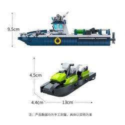 ZHI DELE DL-10003 10003 DL10003 non  TÀU TUẦN TRA CỦA CẢNH SÁT bộ đồ chơi xếp lắp ráp ghép mô hình POLICE 531 khối