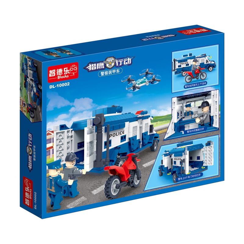 ZHI DELE DL-10002 10002 DL10002 non  XE BỌC THÉP CỦA CẢNH SÁT bộ đồ chơi xếp lắp ráp ghép mô hình POLICE 595 khối
