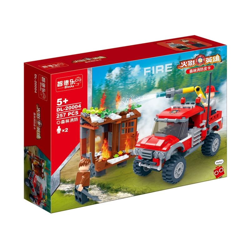 ZHI DELE DL-20004 20004 DL20004 non  ANH HÙNG NARUTO ĐÓN LỬA RỪNG bộ đồ chơi xếp lắp ráp ghép mô hình 257 khối