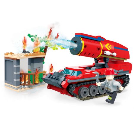 ZHI DELE DL-20003 20003 DL20003 non  XE PHÁO NƯỚC THEO DÕI CHỮA CHÁY RỪNG NARUTO bộ đồ chơi xếp lắp ráp ghép mô hình 450 khối