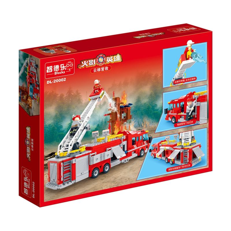 ZHI DELE DL-20002 20002 DL20002 non  NARUTO ANH HÙNG CỨU HỘ THANG LỬA RỪNG bộ đồ chơi xếp lắp ráp ghép mô hình 765 khối