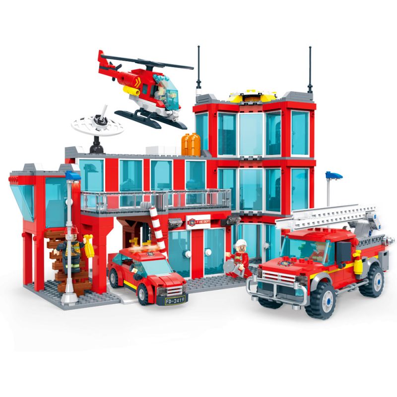 ZHI DELE DL-20001 20001 DL20001 non Lego TÒA NHÀ TRẠM CỨU HỎA RỪNG NARUTO bộ đồ chơi xếp lắp ráp ghép mô hình 999 khối