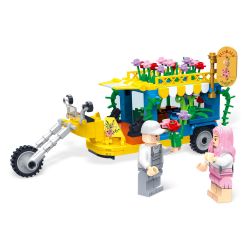 ZHI DELE DL-30005 30005 DL30005 non  SUNSHINE TOWN SHOP HOA LUXURY bộ đồ chơi xếp lắp ráp ghép mô hình 201 khối