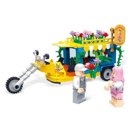 ZHI DELE DL-30005 30005 DL30005 non  SUNSHINE TOWN SHOP HOA LUXURY bộ đồ chơi xếp lắp ráp ghép mô hình 201 khối