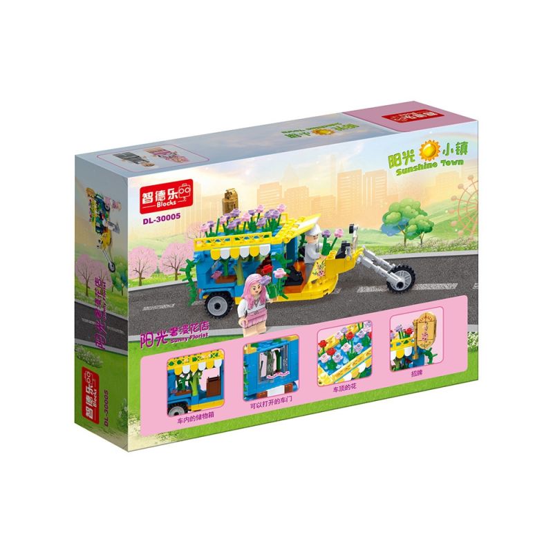 ZHI DELE DL-30005 30005 DL30005 non  SUNSHINE TOWN SHOP HOA LUXURY bộ đồ chơi xếp lắp ráp ghép mô hình 201 khối