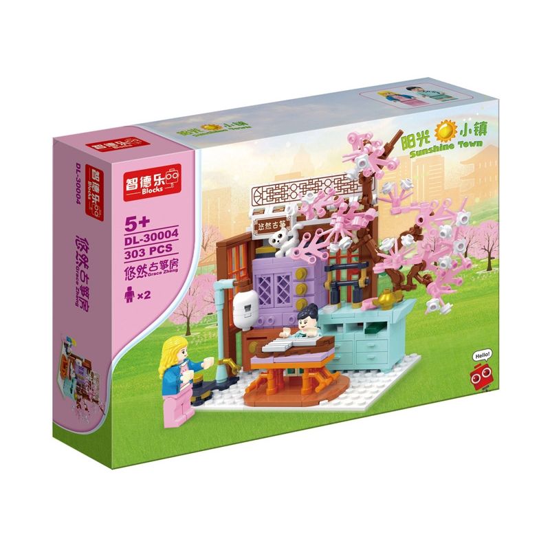 ZHI DELE DL-30004 30004 DL30004 non  PHÒNG GUZHENG NHÀN NHÃ bộ đồ chơi xếp lắp ráp ghép mô hình 303 khối