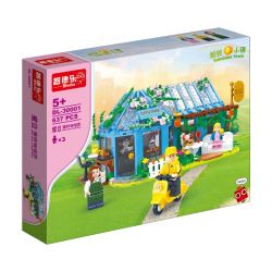 ZHI DELE DL-30001 30001 DL30001 non  CAFE BÁNH ĐẬU MẬT ONG bộ đồ chơi xếp lắp ráp ghép mô hình 637 khối