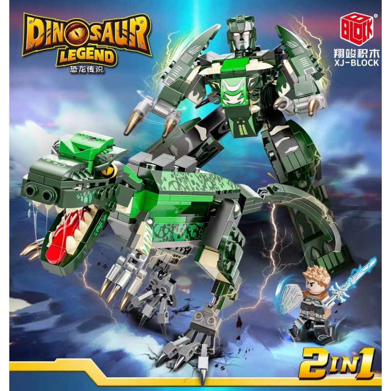 XIANG JUN XJ-944B 944B XJ944B non  TRUYỀN THUYẾT KHỦNG LONG TYRANNOSAURUS REX bộ đồ chơi xếp lắp ráp ghép mô hình DINOSAUR LEGEND 318 khối