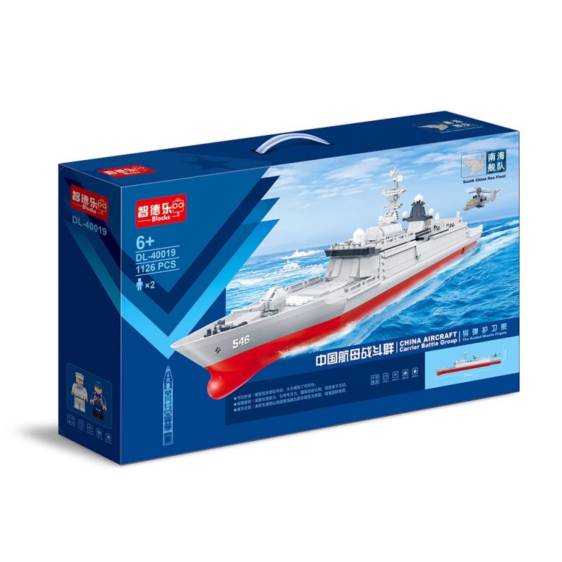 ZHI DELE DL-40019 40019 DL40019 non  KHINH HẠM TÊN LỬA 054A bộ đồ chơi xếp lắp ráp ghép mô hình CHINA AIRCRAFT CARRIER BATTLE GROUP 1691 khối