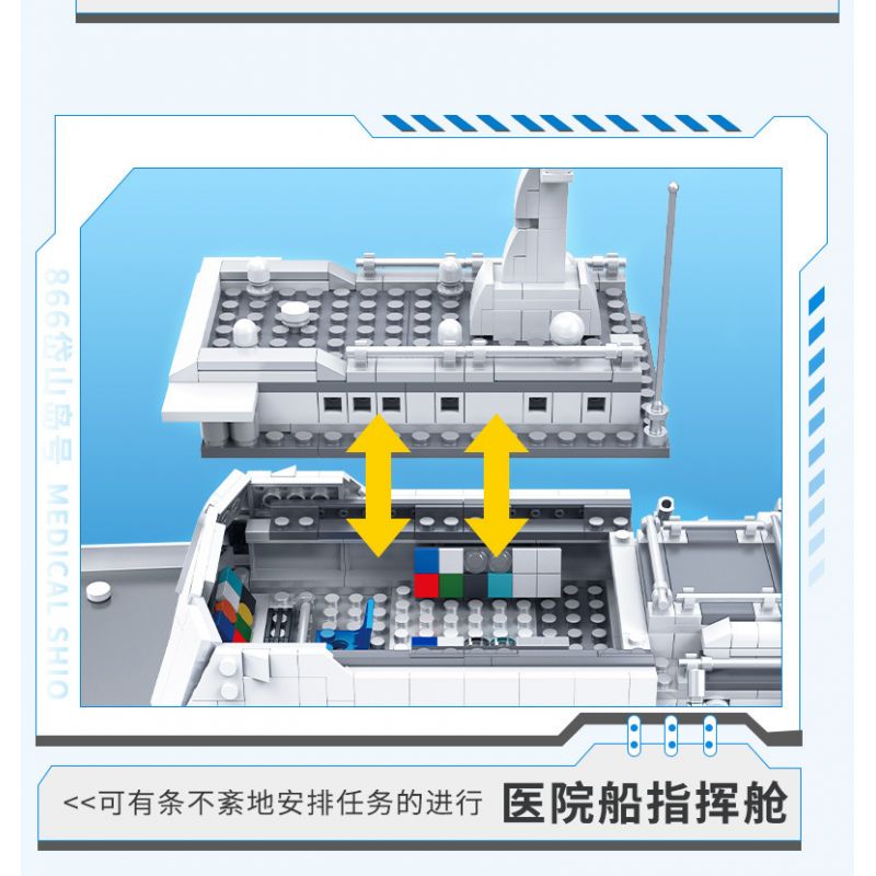 ZHI DELE DL-40018 40018 DL40018 non  TÀU BỆNH VIỆN PEACE ARK bộ đồ chơi xếp lắp ráp ghép mô hình CHINA AIRCRAFT CARRIER BATTLE GROUP 1691 khối