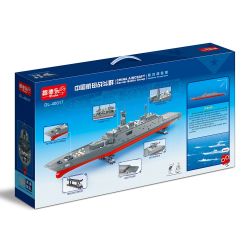 ZHI DELE DL-40017 40017 DL40017 non  TÀU ĐỔ BỘ TYPE 071 bộ đồ chơi xếp lắp ráp ghép mô hình CHINA AIRCRAFT CARRIER BATTLE GROUP 1583 khối