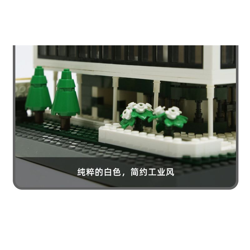 WANGE 5237 non  VILLA SAVOYE PARIS PHÁP bộ đồ chơi xếp lắp ráp ghép mô hình Creator VILLA SAVOYE PARIS FRANCE Sáng Tạo 1226 khối