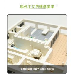 WANGE 5237 non  VILLA SAVOYE PARIS PHÁP bộ đồ chơi xếp lắp ráp ghép mô hình Creator VILLA SAVOYE PARIS FRANCE Sáng Tạo 1226 khối