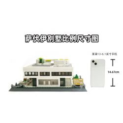 WANGE 5237 non  VILLA SAVOYE PARIS PHÁP bộ đồ chơi xếp lắp ráp ghép mô hình Creator VILLA SAVOYE PARIS FRANCE Sáng Tạo 1226 khối