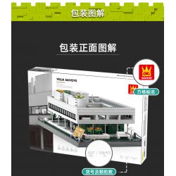 WANGE 5237 non  VILLA SAVOYE PARIS PHÁP bộ đồ chơi xếp lắp ráp ghép mô hình Creator VILLA SAVOYE PARIS FRANCE Sáng Tạo 1226 khối