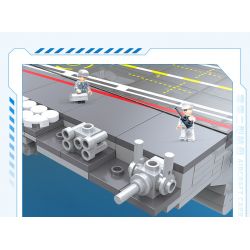 ZHI DELE DL-40016 40016 DL40016 non  TÀU SÂN BAY LOẠI 002 tỷ lệ 1:300 bộ đồ chơi xếp lắp ráp ghép mô hình CHINA AIRCRAFT CARRIER BATTLE GROUP 2555 khối