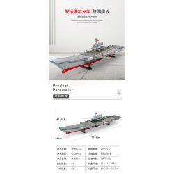 ZHI DELE DL-40016 40016 DL40016 non  TÀU SÂN BAY LOẠI 002 tỷ lệ 1:300 bộ đồ chơi xếp lắp ráp ghép mô hình CHINA AIRCRAFT CARRIER BATTLE GROUP 2555 khối