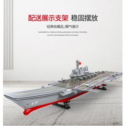 ZHI DELE DL-40016 40016 DL40016 non  TÀU SÂN BAY LOẠI 002 tỷ lệ 1:300 bộ đồ chơi xếp lắp ráp ghép mô hình CHINA AIRCRAFT CARRIER BATTLE GROUP 2555 khối
