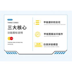 ZHI DELE DL-40016 40016 DL40016 non  TÀU SÂN BAY LOẠI 002 tỷ lệ 1:300 bộ đồ chơi xếp lắp ráp ghép mô hình CHINA AIRCRAFT CARRIER BATTLE GROUP 2555 khối