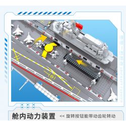 ZHI DELE DL-40016 40016 DL40016 non  TÀU SÂN BAY LOẠI 002 tỷ lệ 1:300 bộ đồ chơi xếp lắp ráp ghép mô hình CHINA AIRCRAFT CARRIER BATTLE GROUP 2555 khối