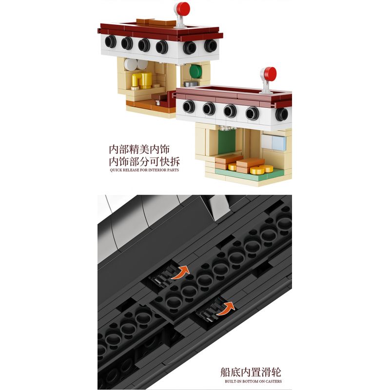 FORANGE FC6006 6006 non  THUYỀN BUỒM THIÊN NGA TRẮNG bộ đồ chơi xếp lắp ráp ghép mô hình Creator Expert WHITE SWAN Chuyên Gia Sáng Tạo 1672 khối