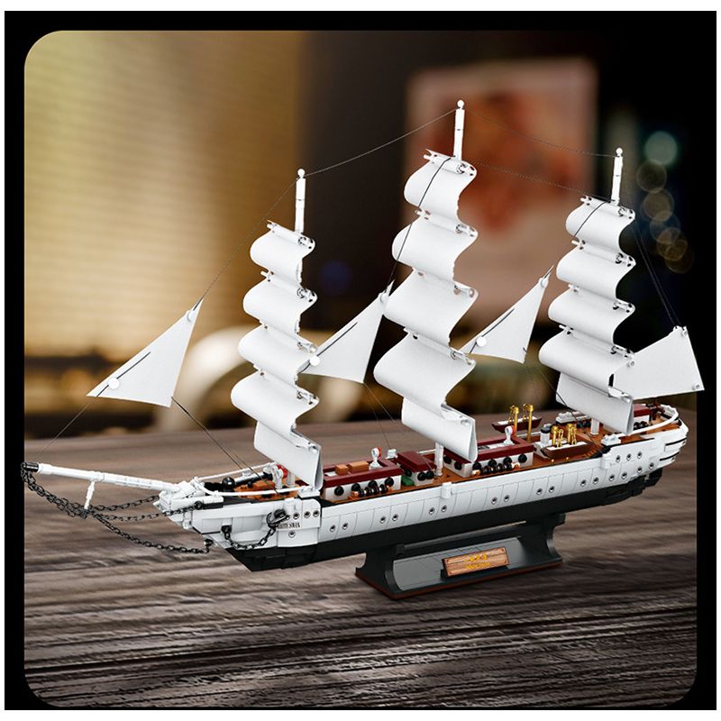 FORANGE FC6006 6006 non  THUYỀN BUỒM THIÊN NGA TRẮNG bộ đồ chơi xếp lắp ráp ghép mô hình Creator Expert WHITE SWAN Chuyên Gia Sáng Tạo 1672 khối