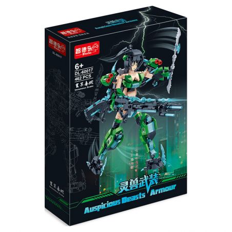 ZHI DELE DL-60017 60017 DL60017 non  HUYỀN MINH RẮN bộ đồ chơi xếp lắp ráp ghép mô hình AUSPICIOUS BEASTS ARMOUR 462 khối