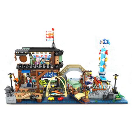 LOZ 1049 non  IZAKAYA PHONG CÁCH NHẬT BẢN bộ đồ chơi xếp lắp ráp ghép mô hình Modular Buildings Mô Hình Nhà Cửa 2249 khối