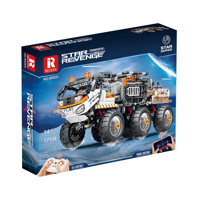 REOBRIX 99005 non Lego PHƯƠNG TIỆN VẬN CHUYỂN bộ đồ chơi xếp lắp ráp ghép mô hình Technic STAR REVENGE TRANSPORTER Kỹ Thuật Công Nghệ Cao Mô Hình Phương Tiện 1758 khối