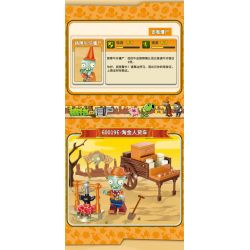 GUDI 60019 non  BỘ CẢNH TÂY TUỔI 6 LOẠI bộ đồ chơi xếp lắp ráp ghép mô hình Plants Vs Zombies Hoa Quả Nổi Giận 388 khối