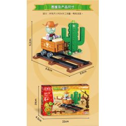 GUDI 60019 non  BỘ CẢNH TÂY TUỔI 6 LOẠI bộ đồ chơi xếp lắp ráp ghép mô hình Plants Vs Zombies Hoa Quả Nổi Giận 388 khối