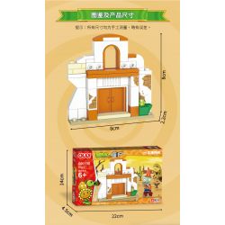 GUDI 60019 non  BỘ CẢNH TÂY TUỔI 6 LOẠI bộ đồ chơi xếp lắp ráp ghép mô hình Plants Vs Zombies Hoa Quả Nổi Giận 388 khối