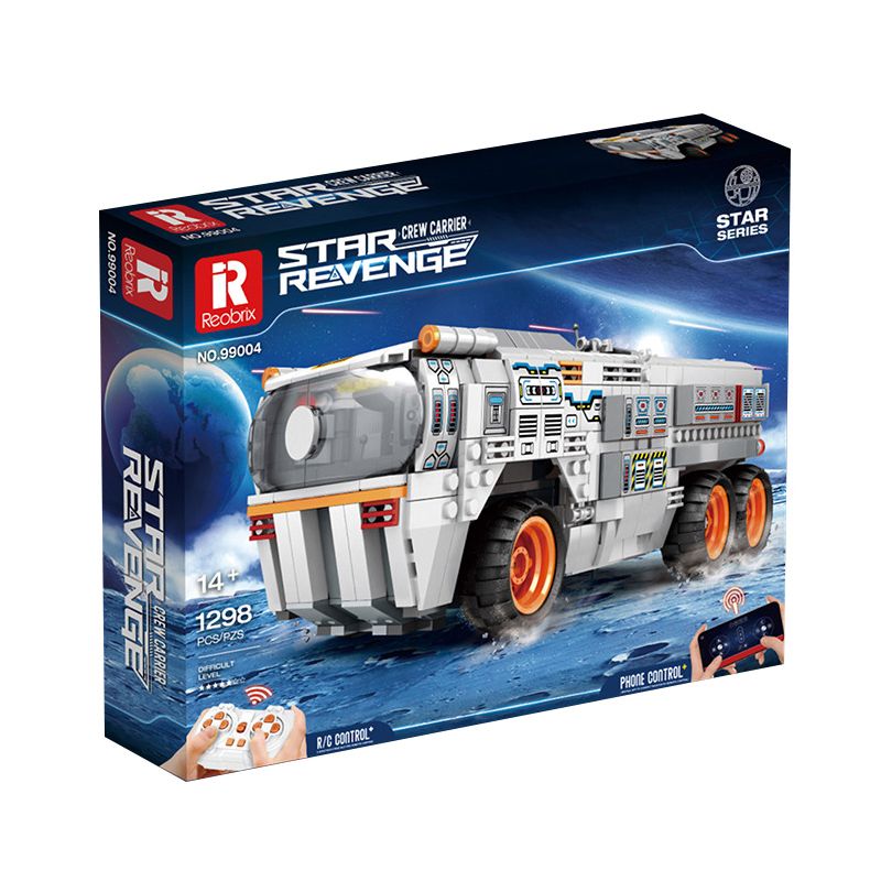 REOBRIX 99004 non  NGƯỜI CHỞ QUÂN bộ đồ chơi xếp lắp ráp ghép mô hình  STAR REVENGE CREW CARRIER Kỹ Thuật Công Nghệ Cao Mô Hình Phương Tiện 1298 khối