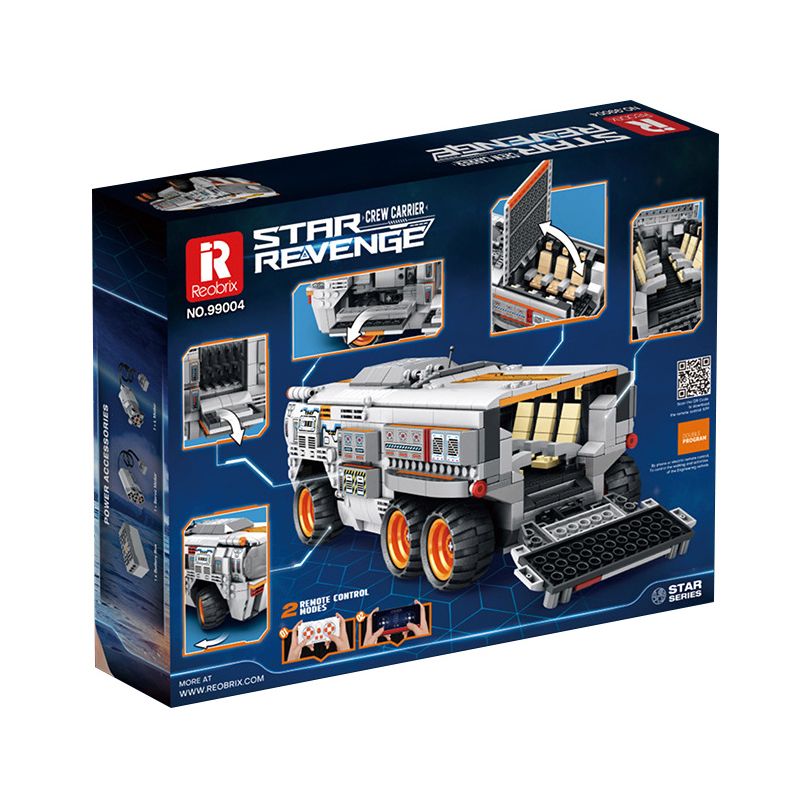 REOBRIX 99004 non  NGƯỜI CHỞ QUÂN bộ đồ chơi xếp lắp ráp ghép mô hình  STAR REVENGE CREW CARRIER Kỹ Thuật Công Nghệ Cao Mô Hình Phương Tiện 1298 khối