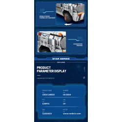 REOBRIX 99004 non  NGƯỜI CHỞ QUÂN bộ đồ chơi xếp lắp ráp ghép mô hình  STAR REVENGE CREW CARRIER Kỹ Thuật Công Nghệ Cao Mô Hình Phương Tiện 1298 khối