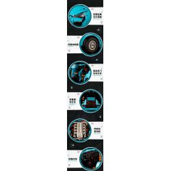 K BOX 10508 non  PORSCHE CAYENNE tỷ lệ 1:8 bộ đồ chơi xếp lắp ráp ghép mô hình 3181 khối