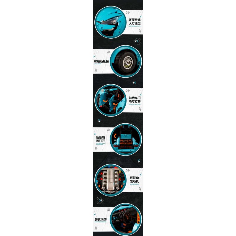 K BOX 10508 non  PORSCHE CAYENNE tỷ lệ 1:8 bộ đồ chơi xếp lắp ráp ghép mô hình 3181 khối