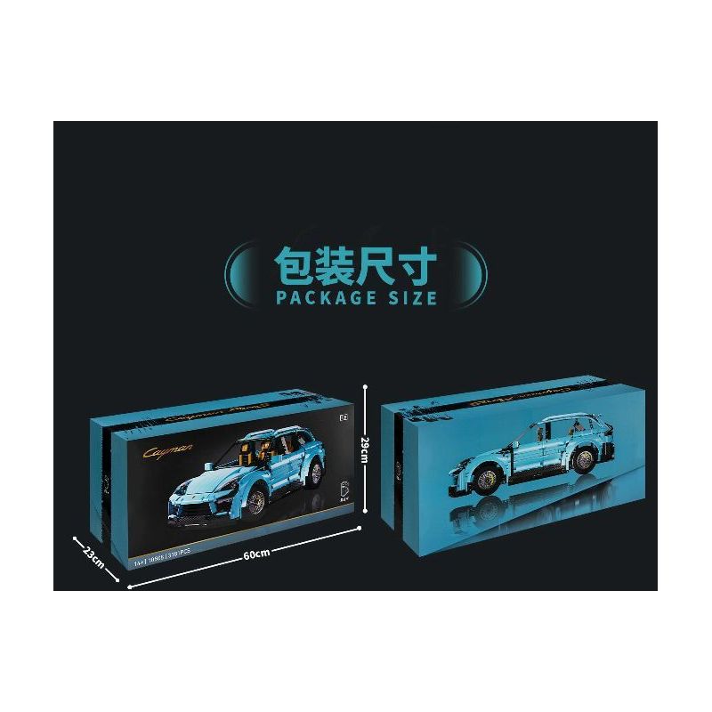 K BOX 10508 non  PORSCHE CAYENNE tỷ lệ 1:8 bộ đồ chơi xếp lắp ráp ghép mô hình 3181 khối