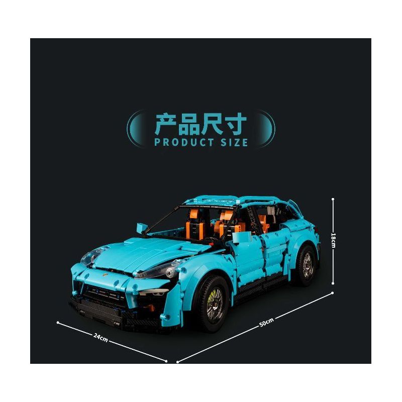 K BOX 10508 non  PORSCHE CAYENNE tỷ lệ 1:8 bộ đồ chơi xếp lắp ráp ghép mô hình 3181 khối