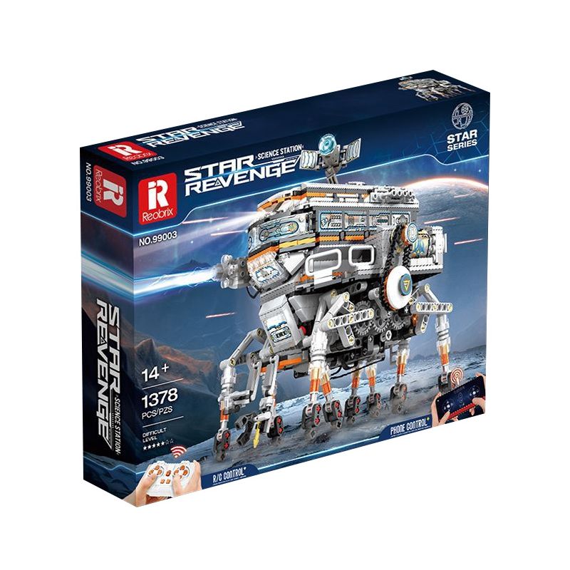 REOBRIX 99003 non  MÁY ĐI BỘ bộ đồ chơi xếp lắp ráp ghép mô hình  STAR REVENGE SCIENCE STATION Kỹ Thuật Công Nghệ Cao Mô Hình Phương Tiện 1378 khối
