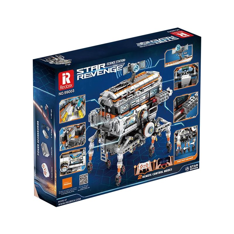 REOBRIX 99003 non  MÁY ĐI BỘ bộ đồ chơi xếp lắp ráp ghép mô hình  STAR REVENGE SCIENCE STATION Kỹ Thuật Công Nghệ Cao Mô Hình Phương Tiện 1378 khối